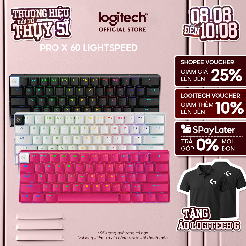 Bàn phím gaming Logitech G PRO X 60 LIGHTSPEED