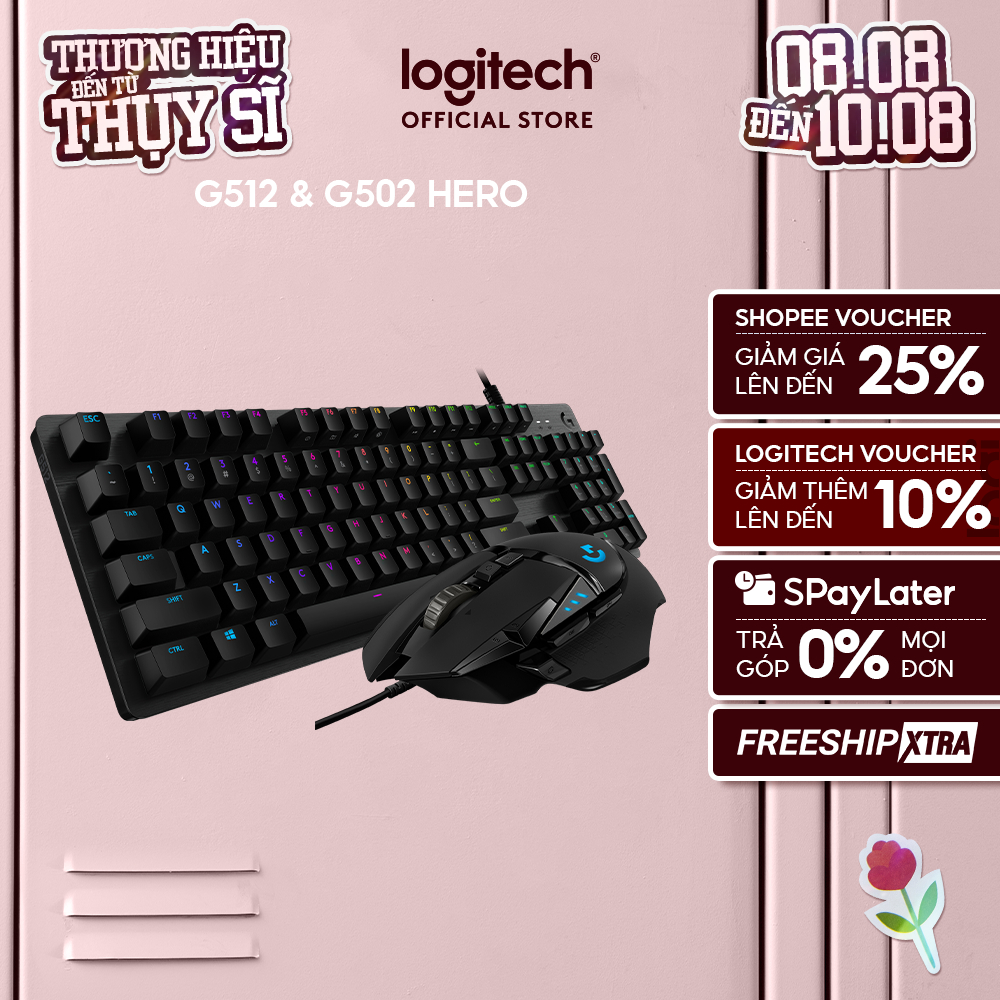 Combo bàn phím chuột Logitech G512 GX và G502 Hero
