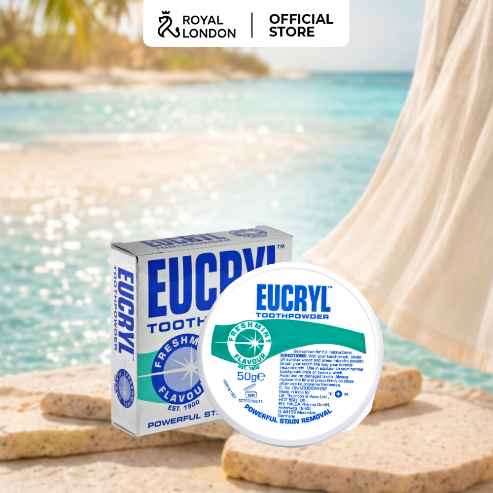 Bột Bạc Hà Giúp Sạch Miệng Trắng Răng, Hơi Thở Thơm Mát Eucryl Toothpower 50g