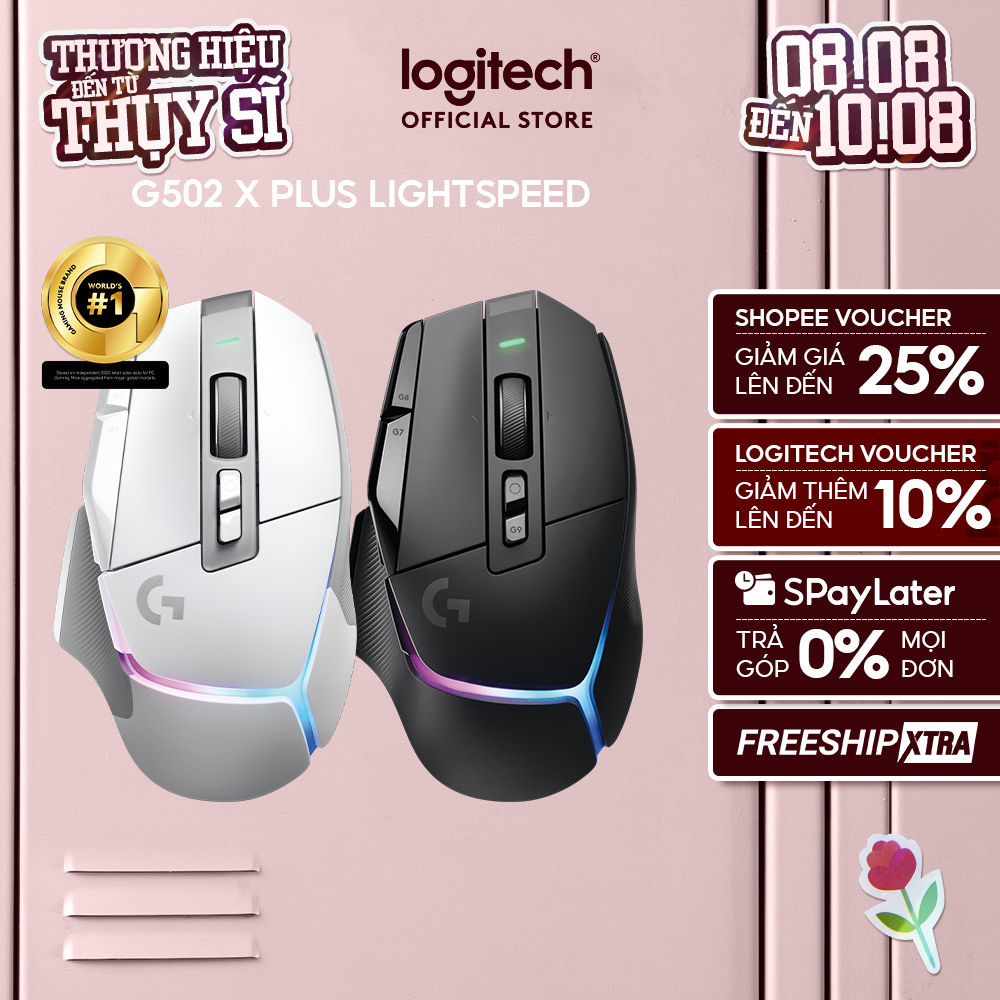 Chuột gaming Logitech G502 X PLUS LIGHTSPEED