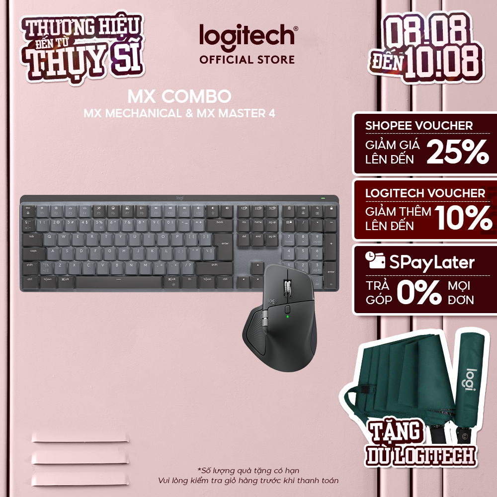 Combo bàn phím Logitech MX Mechanical và chuột MX Master 4