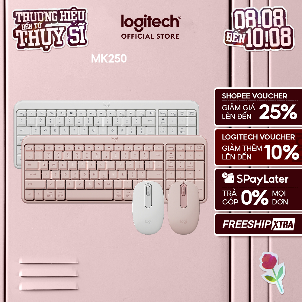 Combo bàn phím chuột Logitech MK250
