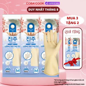 [Mua 3 Tặng 2] Bộ 3 Đôi Găng Tay Cao Su Tay Lửng Thương Hiệu BEIGL Ngọc Trai Size M