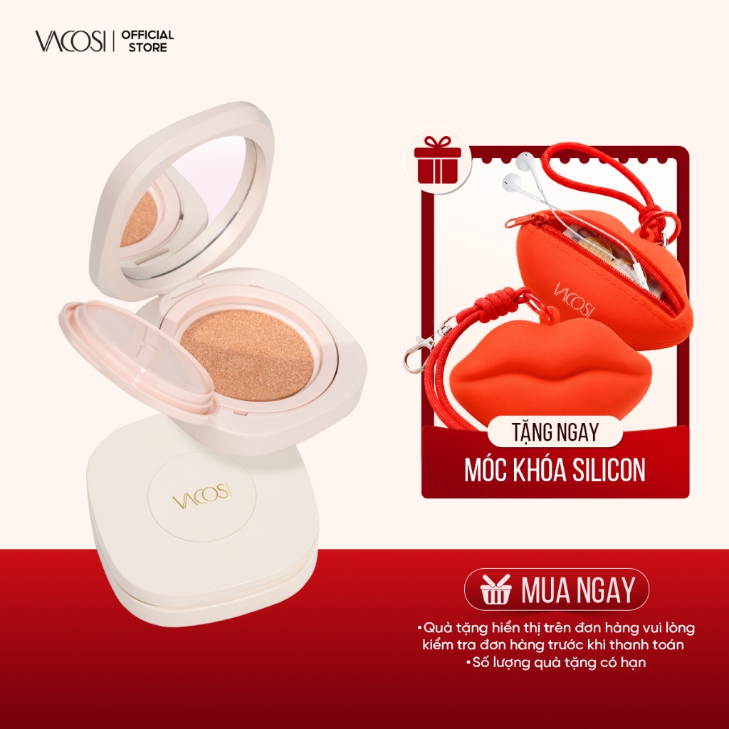 PHẤN NƯỚC KIỀM DẦU MỎNG NHẸ VACOSI - VK15 - VACOSI FLASO CUSHION SPF 50+/PA+++