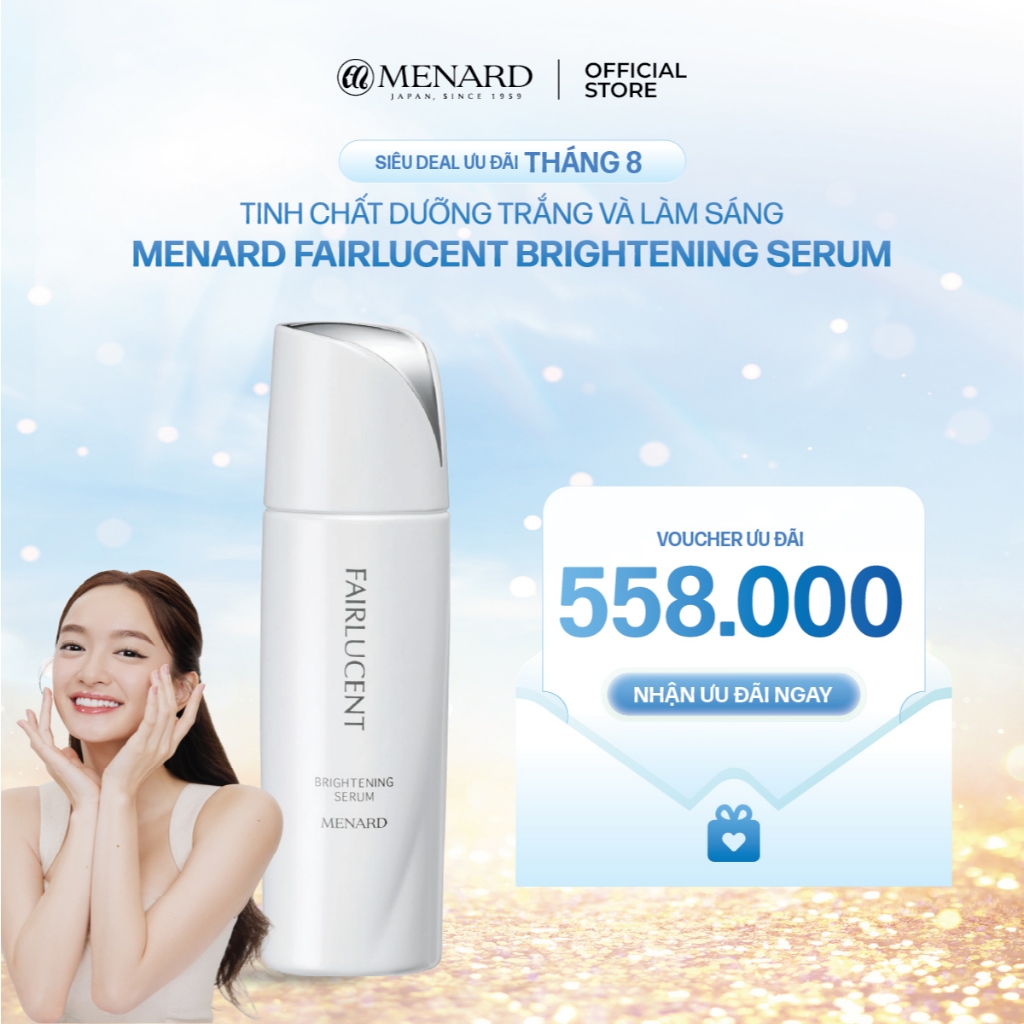 メナード FAIRLUCENT BRIGHTENING SERUM 100ml Tinh chất dưỡng trắng và làm sáng da Menard Fairlucent Brightening
