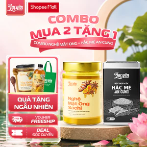 Combo Nghệ Sachi + Hắc Mè Lạc Yên Foods Gồm Nghệ Mật Ong Sachi + Hắc Mè An Cung  Kèm Quà