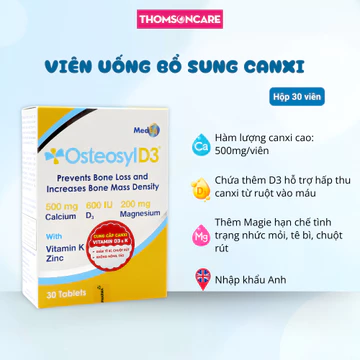 Bổ sung canxi Osteosyl D3 cho mẹ bầu, người già loãng xương có thêm Magie, ZinC, Vitamin D3, Vitamin K