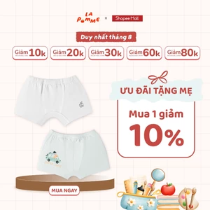 Set 2 quần chip Mềm Mịn by La Pomme dễ chịu cả ngày dài - Sợi Petit Soyeu thoáng mát - Bé trai - 12M - 5Y