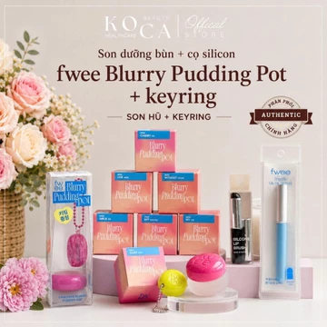[ CHÍNH HÃNG] Son bùn Fwee Blurry Pudding Pot (có keyring rời), Mềm Môi, Làm Đầy Vân Môi, Có Dưỡng Và Bóng
