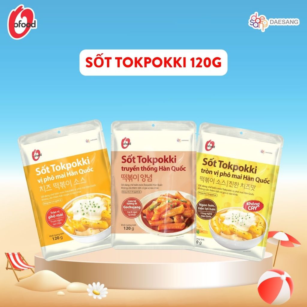[O’FOOD VN] SỐT TOKBOKKI (TOKBOKKI) HÀN QUỐC O’FOOD 120G – SỐT BÁNH GẠO HÀN QUỐC ĐẬM ĐÀ, TIỆN LỢI