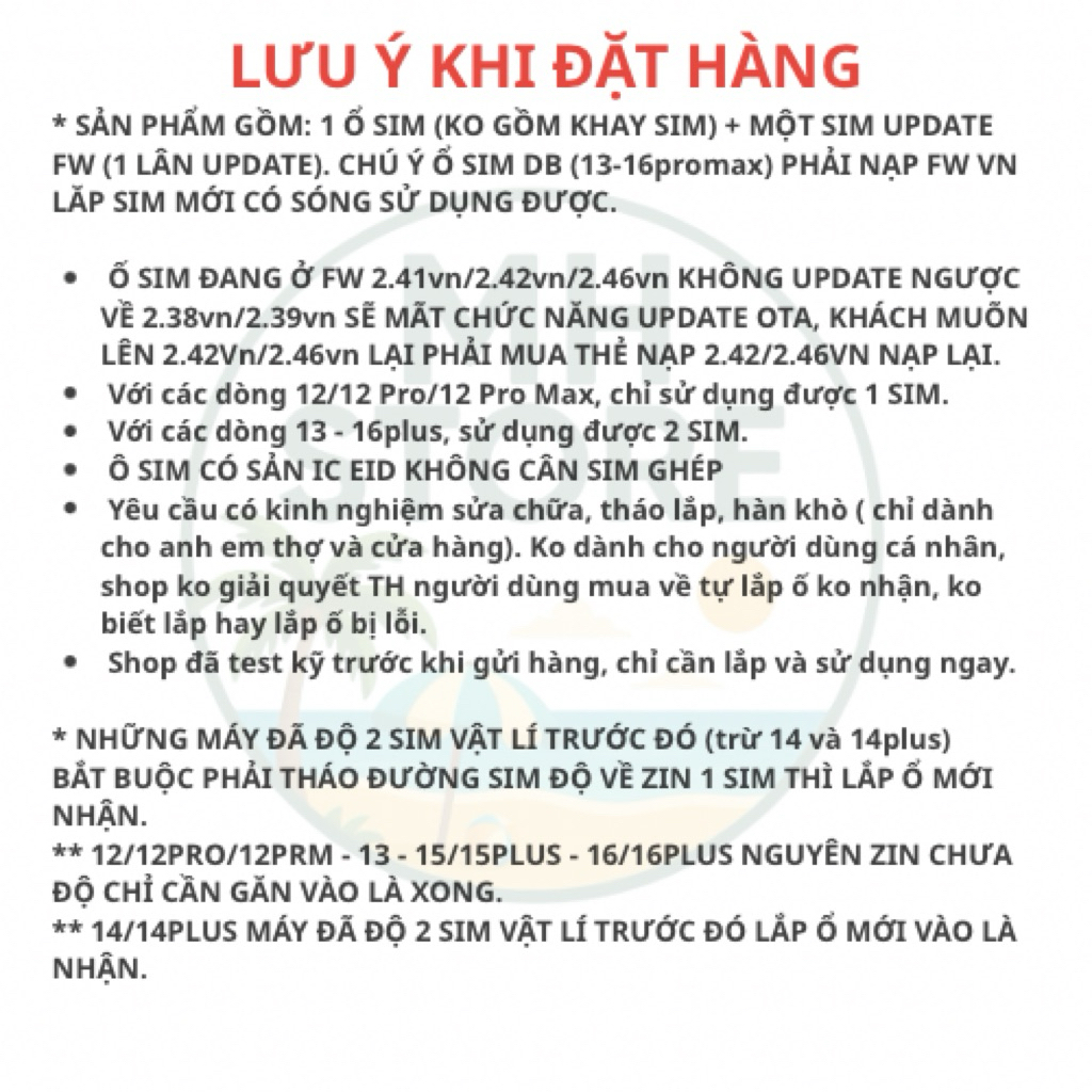 Ổ Sim IC EID cho 12-16Plus Lock, ko cần dùng sim ghép, ổ nạp VN fw 2.42VN/2.46VN (13-16plus), 5.23vn (12 seri) | BigBuy360 - bigbuy360.vn