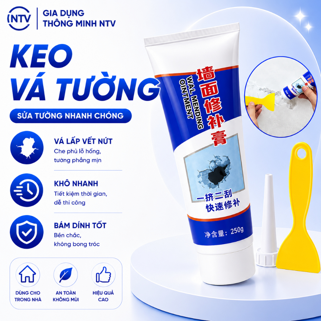 KEO VÁ TƯỜNG, vá bể, vá nhựa, vá nứt THÔNG MINH | Shopee Việt Nam