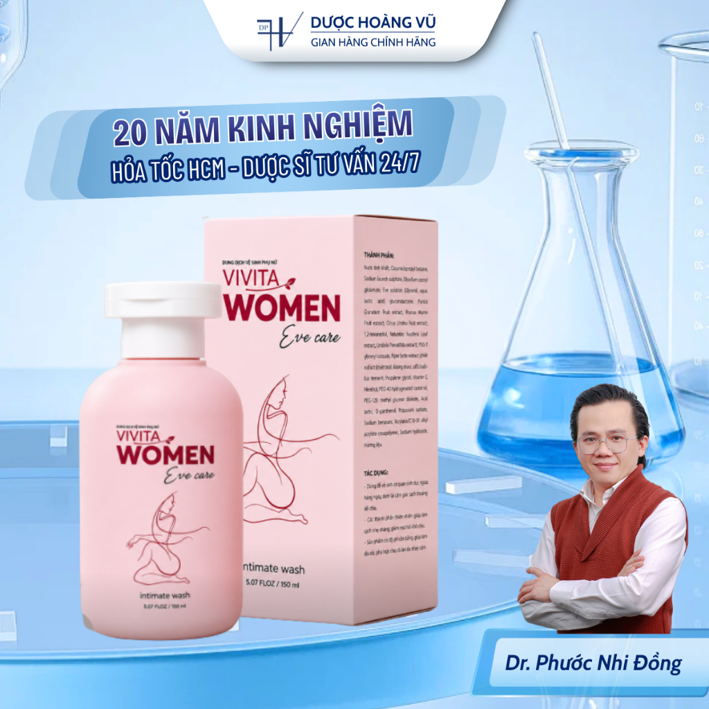 [POSTBIOTICS SINH HỌC ] Dung Dịch Vệ Sinh Phụ Nữ Vivita Women Sạch Dịu Nhẹ Cân Bằng pH An Toàn