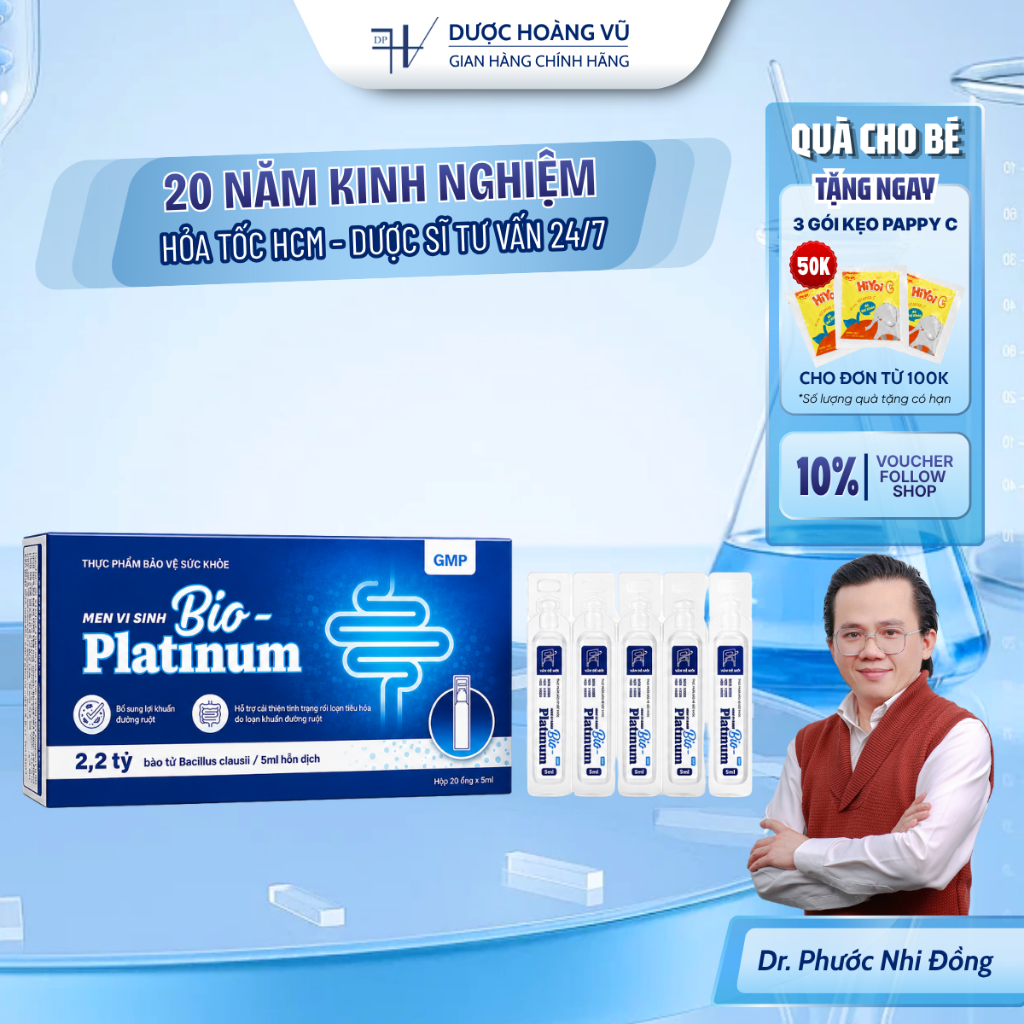Men Vi Sinh Bio- Platinum Bổ Sung Lợi Khuẩn Cải Thiện Rối Loạn Tiêu Hóa Do Loạn Khuẩn Đường Ruột