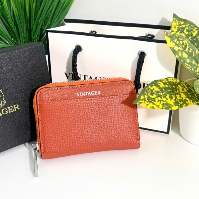 ví nữ dây kéo đa năng đựng tiền và thẻ tiện dụng  chất da safiiano chống thấm nước  vintager BH 12tháng.