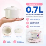 Nồi Chưng Yến BENNIX BN-07SLC Nồi Nấu Chậm Mini 0,7L Công Suất 100W Men Sứ Cao Cấp Bảo Hành 24 Tháng — ảnh 4