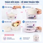 Nồi Chưng Yến BENNIX BN-07SLC Nồi Nấu Chậm Mini 0,7L Công Suất 100W Men Sứ Cao Cấp Bảo Hành 24 Tháng — ảnh 7