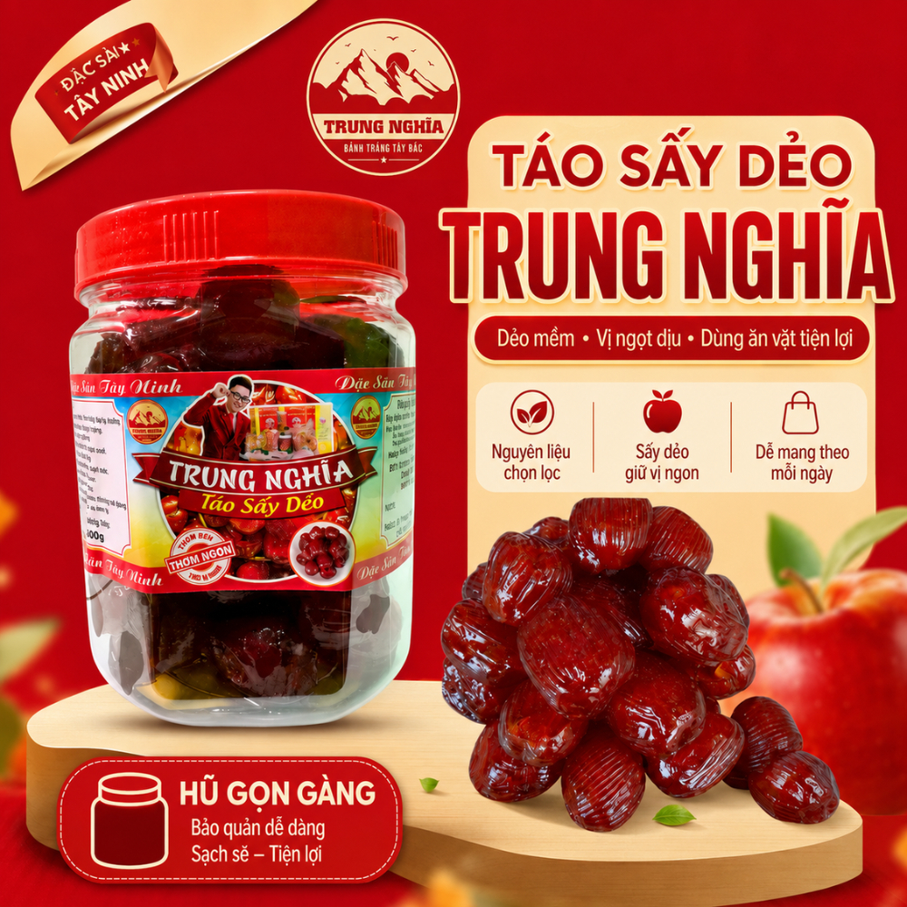 [500gr] Mức Táo Dẻo Không Hạt Trung Nghĩa