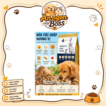 Thức ăn cho chó - Hạt Gemlucky Thức ăn hạt cao cấp dành cho chó mọi lứa tuổi Mix 5 Toping túi 5kg