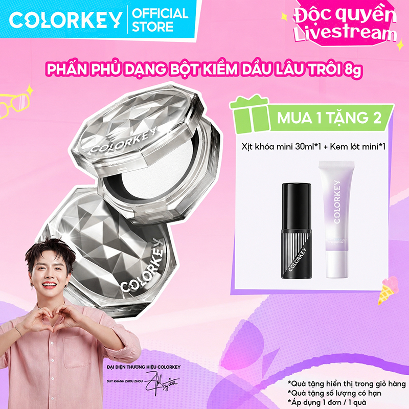 Phấn Phủ Dạng Bột COLORKEY Siêu Mịn Giúp Lớp Trang Điểm Tự Nhiên 8g