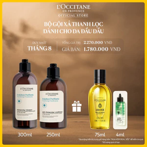 Combo Gội Xả L'OCCITANE Thanh Lọc Dành Cho Da Đầu Dầu 250ml Và 300ML