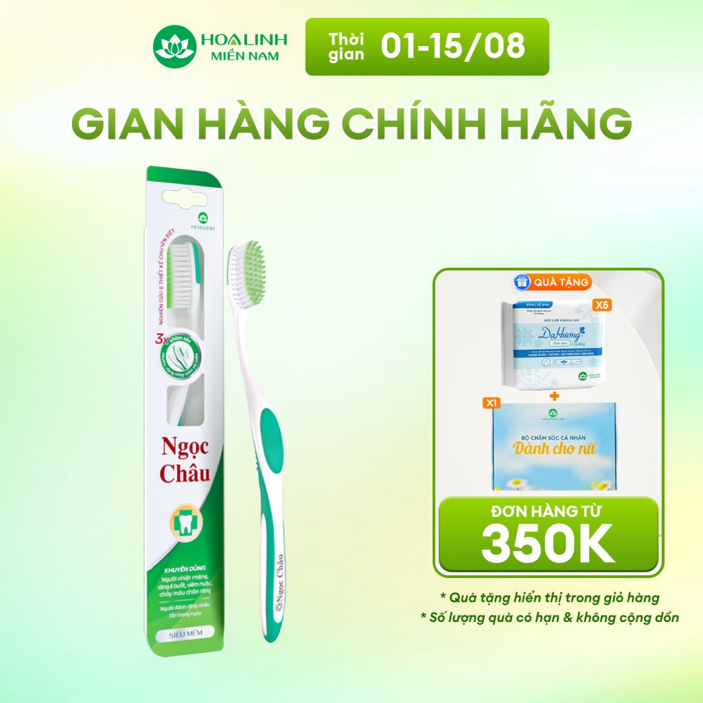 Bàn chải đánh răng Ngọc Châu Siêu Mềm Hoa Linh