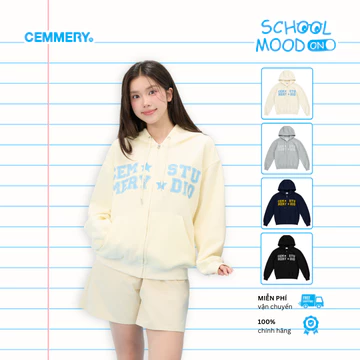 Áo Khoác CEMMERY Local Brand Chính Hãng Rookie Hoodie Zip Vải Nỉ PC 2 Da Form Regular 4 Màu