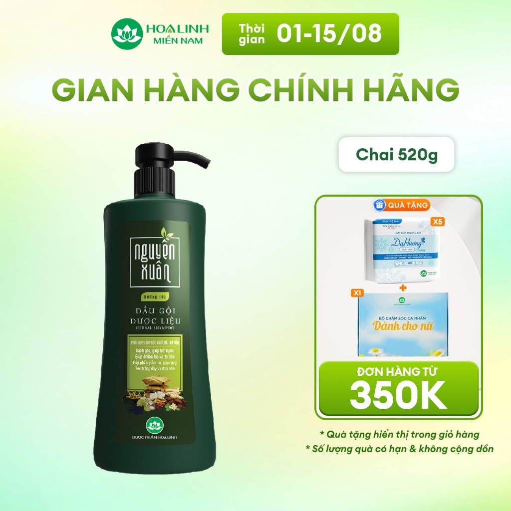 Dầu gội dược liệu Nguyên Xuân Xanh dưỡng tóc 520g