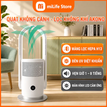 Quạt không cánh lọc không khí Akono-quạt lọc không khí với công nghệ bội khí từ Nhật Bản
