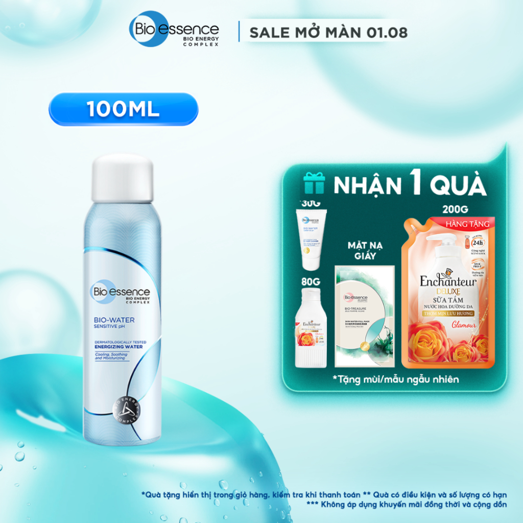 Nước Xịt Khoáng Bio-essence Dưỡng Da Ẩm Mượt Mịn Màng 100ml