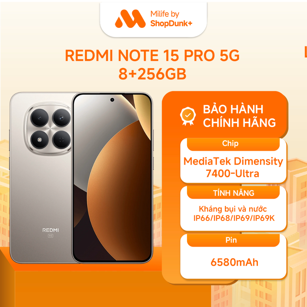 Điện Thoại Xiaomi Redmi Note 15 Pro 5G 8GB 256GB Chính Hãng BH 18 Tháng | BigBuy360 - bigbuy360.vn