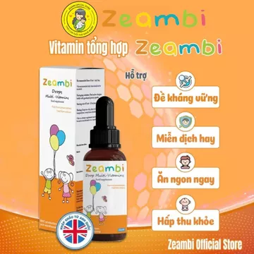 Vitamin Zeambi, Vitamin Tổng Hợp Zeambi Nhập Khẩu Anh Quốc Dạng Nhỏ Giọt Chai 30ml