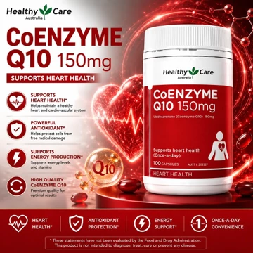 Healthy Care CoEnzyme Q10 150mg 100viên, Viên Uống Hỗ Trợ Tim Mạch