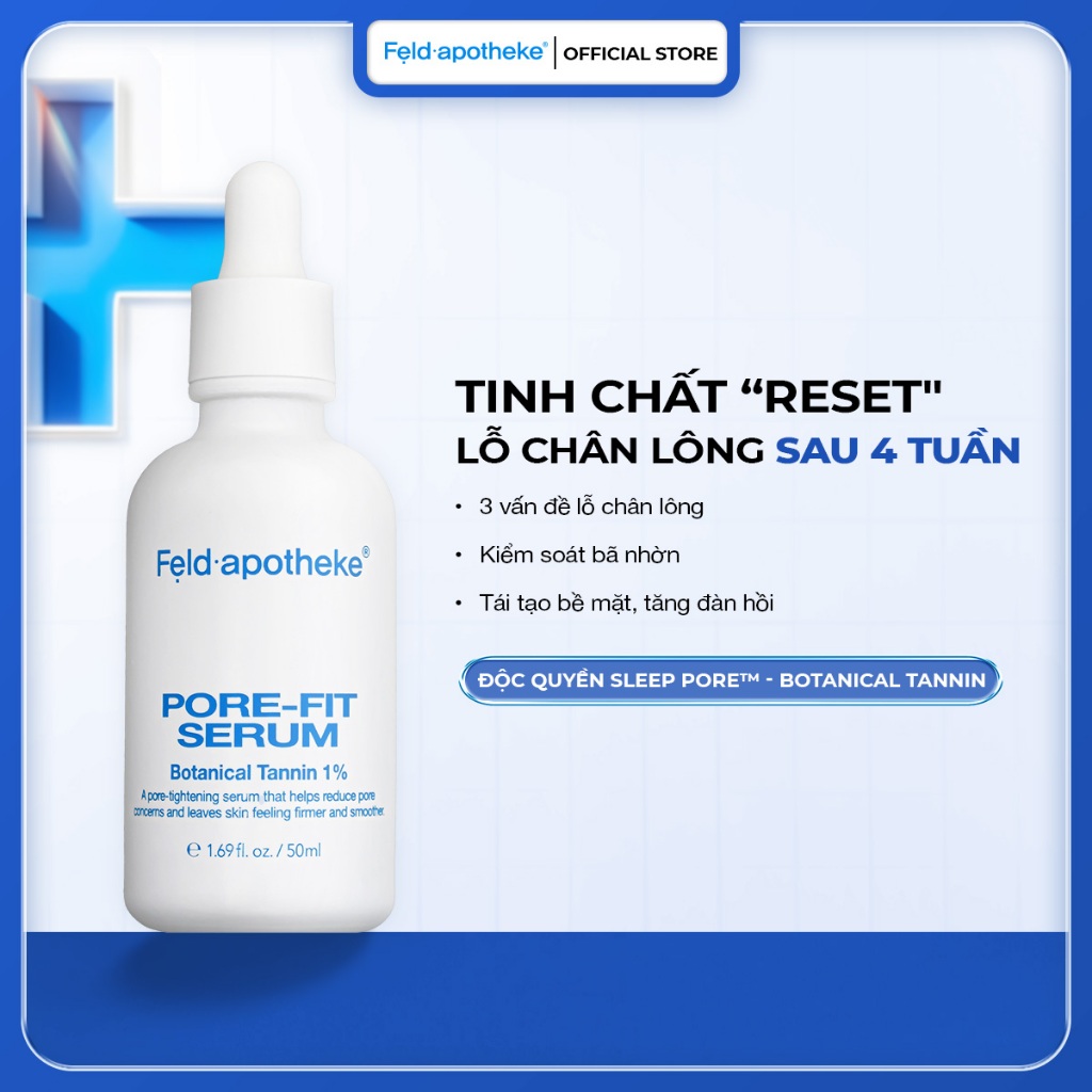 Serum Thu Nhỏ Lỗ Chân Lông, Kiểm Soát Bã Nhờn, Ngừa Mụn Feld Apotheke Pore-Fit Serum 50ml
