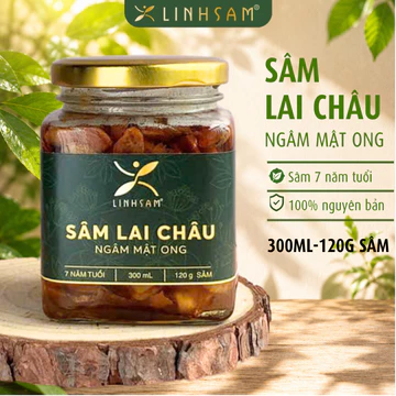 Sâm Lai Châu Ngâm Mật Ong 300ml - 120g Sâm Tươi 7 Năm Tuổi Bồi Bổ Sức Khỏe Linh Sâm Cucuma