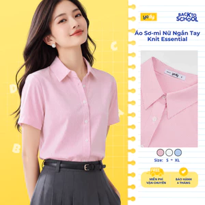 Áo Sơ-mi nữ YODY Áo Ngắn Tay, Vải Knit Essential Ít Nhăn TRA WOSS26S001