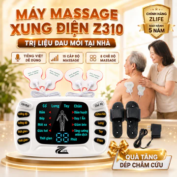 Máy Massage Xung Điện Trị Liệu Zlife, Máy Mát Xa Châm Cứu Điện Xung Giảm Đau Nhức Mỏi Toàn Thân