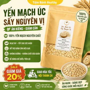 Yến Mạch Sấy Nguyên Vị | Yến Mạch Cán Dẹt Healthy | Ăn Sáng Eat Clean | Giàu Chất Xơ | Ngũ Cốc Dinh Dưỡng