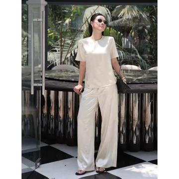 SET BỘ ĐỒ NỮ PHI LỤA TAY CON QUẦN DÀI BASIC, SET BỘ LỤA, ĐỒ TRUNG NIÊN , SET ĐỒ NỮ DẠO PHỐ , ĐỒ NGỦ LỤA