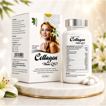 Viên đẹp da Collagen Nano Q10 Viên uống trắng da, bổ sung Collagen, ngừa thâm, nám tăng đàn hồi cho da, sáng da
