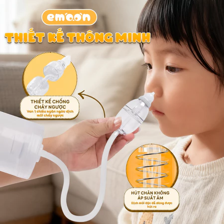 Dụng cụ hút mũi cho bé Emoon dễ dàng sử dụng, không gây tiếng ồn