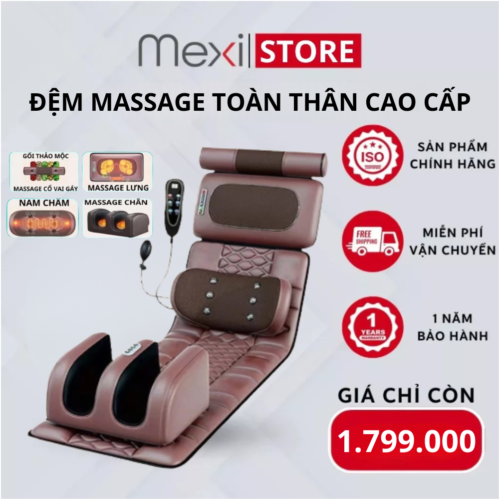Đệm Massage Toàn Thân MEXI Z30 – 20 Bi Cổ, Nhiệt Hồng Ngoại, 11 Vị Trí