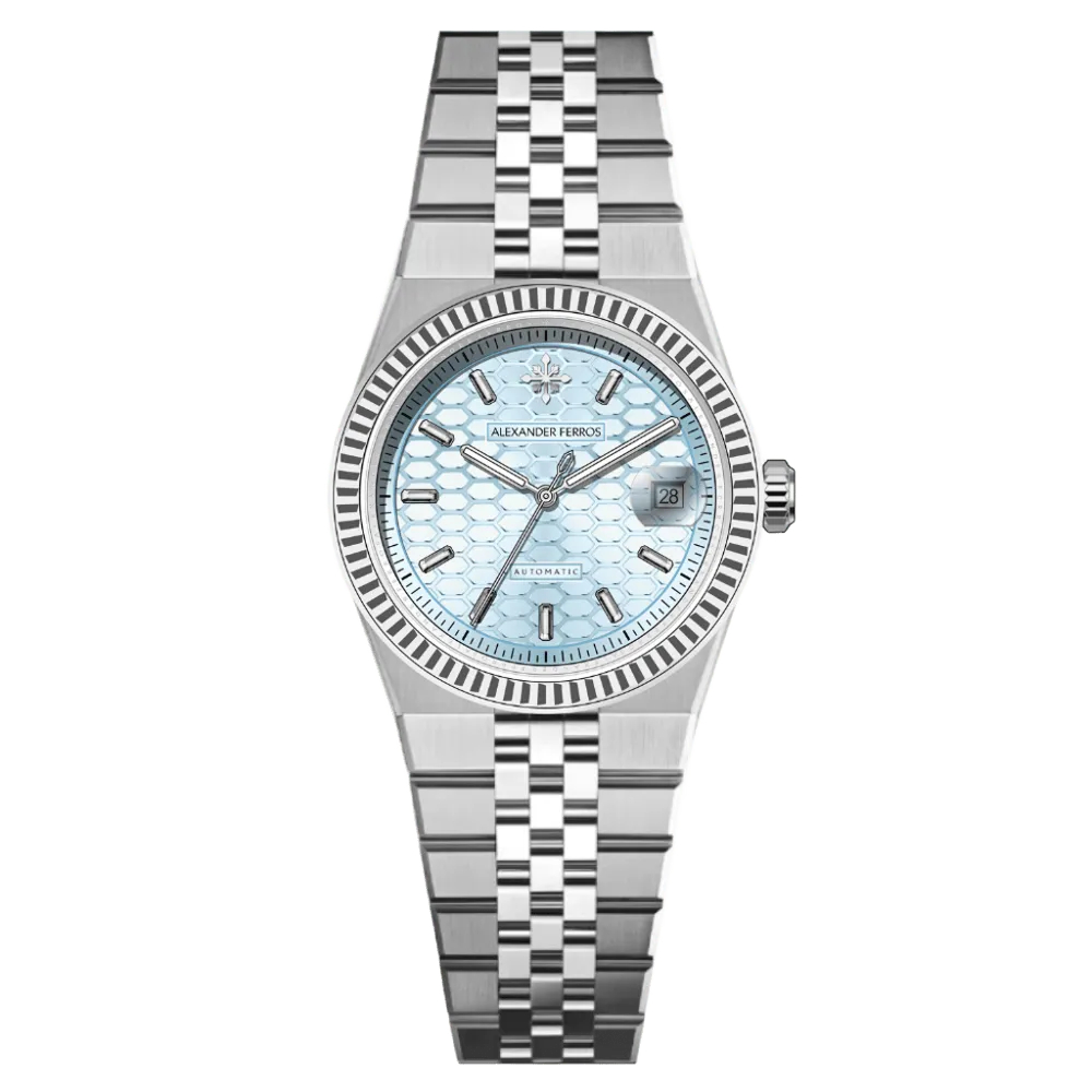 Alexander Ferros 8182S/022 自動巻き 36mm 新品 Đồng Hồ Nam Alexander Ferros 8182S Automatic, Size 36mm, Kính