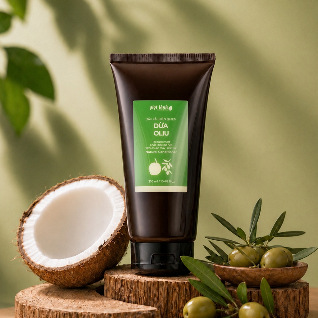 Dầu xả Dừa Oliu - Dầu xả thiên nhiên thuần chay Giọt Lành 250gram | BigBuy360 - bigbuy360.vn