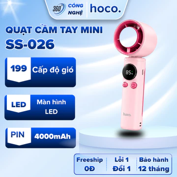 Quạt Cầm Tay Mini Turbo 199 Tốc Độ – Quạt Tích Điện Sạc TypeC Màn Hình LED Gió Mạnh 12W Quạt Mini Cầm Tay Cao Cấp