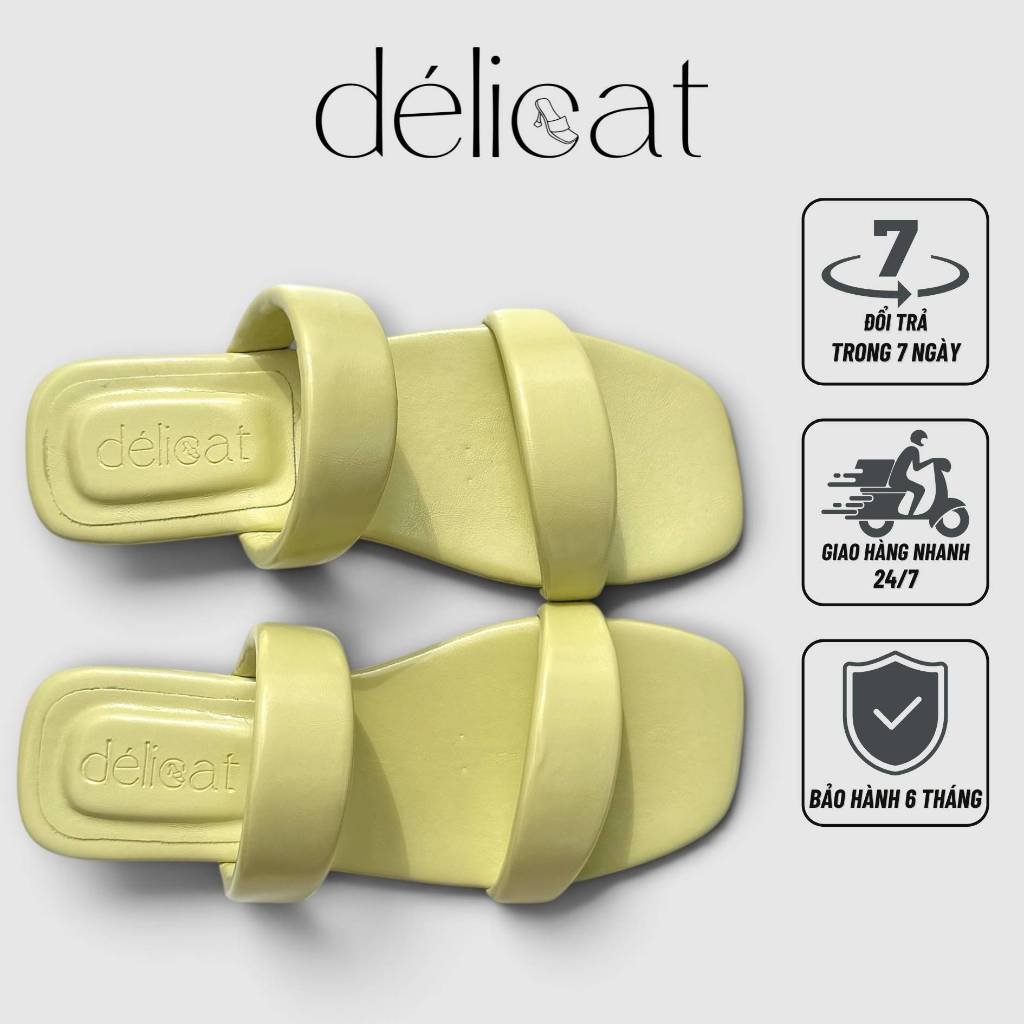 (BST mới) Délicat dép nữ 2 quai ngang tinh tế sang trọng D267