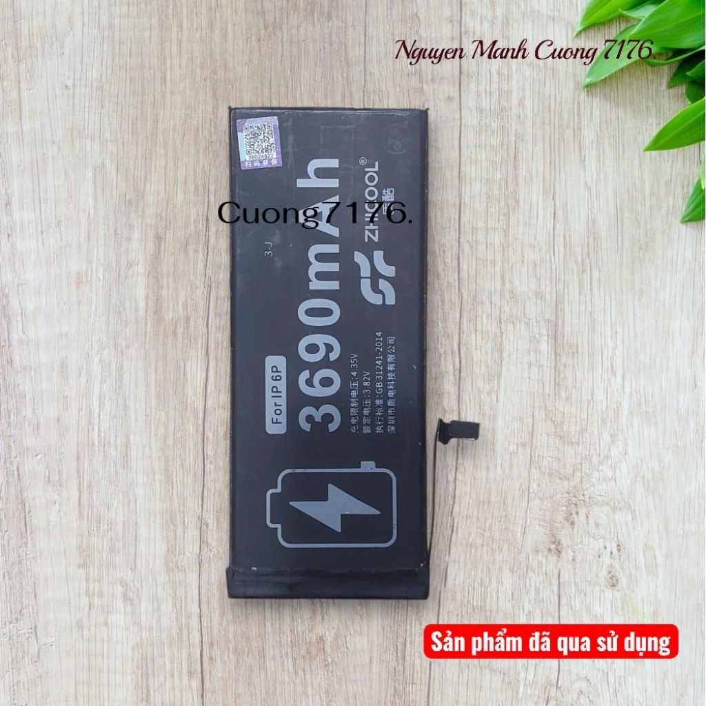 Pin Dung Lượng Cao (3690mAh) Đã Qua Sử Dụng Còn 100% Dành Cho 6 Plus Hãng Zhicool