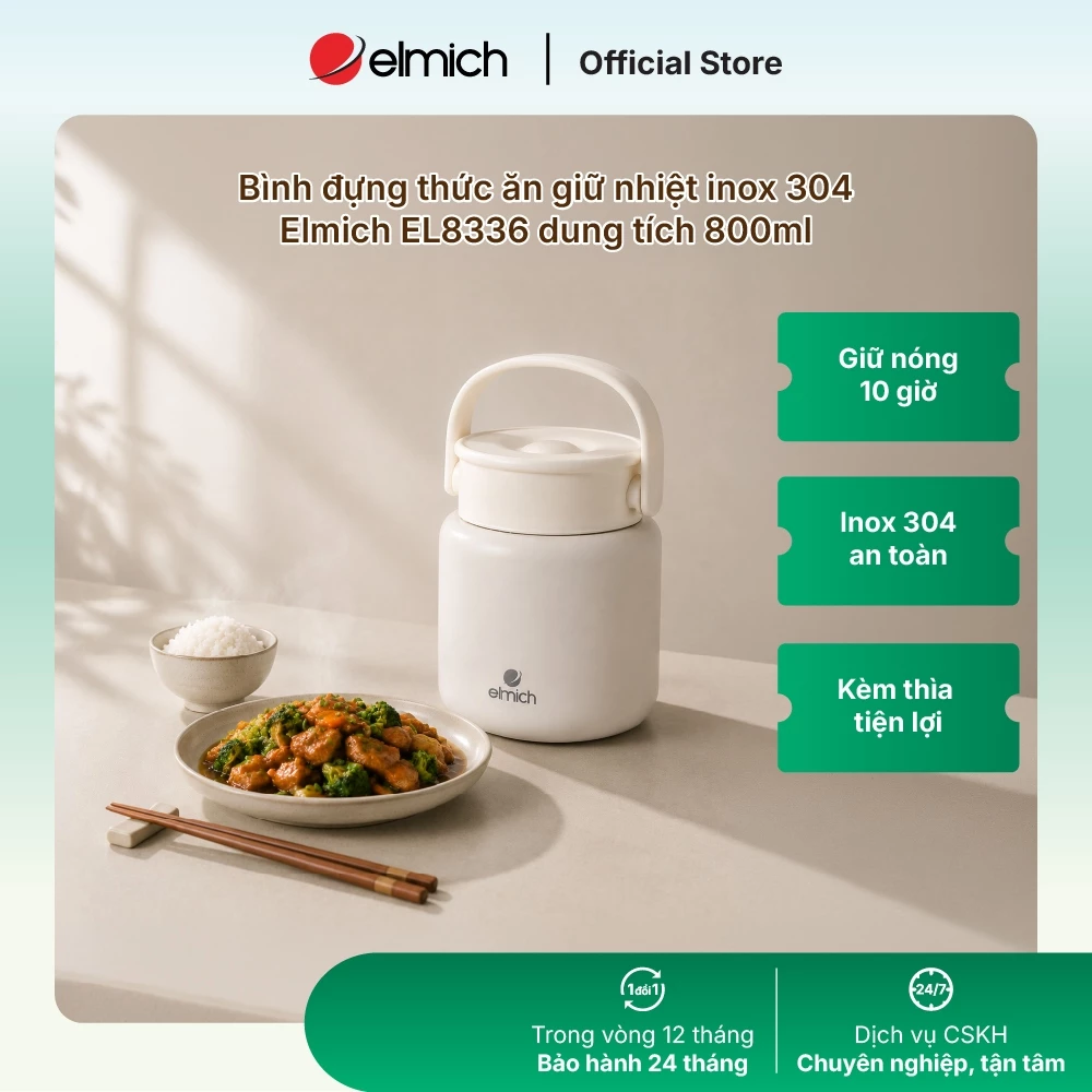 Bình Elmich EL8336 màu trắng