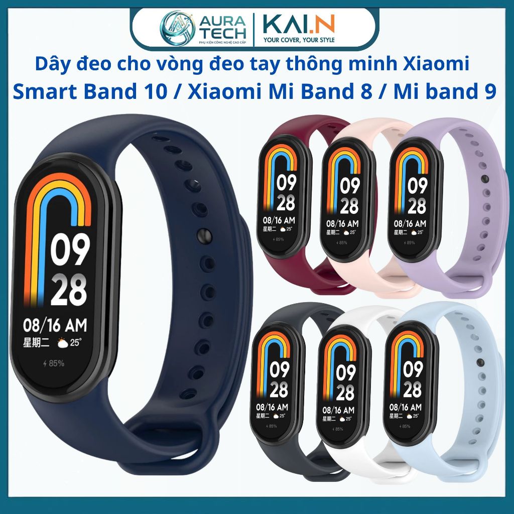 Dây Đeo Xiaomi Smart Band 10 / Mi Band 9 / Mi Band 8 Chất Liệu TPU Dẻo Cao Cấp - Dây Khoá Théo Chắc Chắn