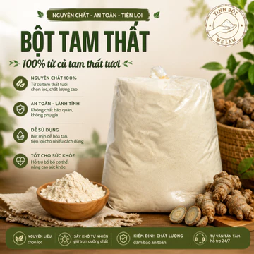 500g - Bột Tam Thất - Tinh Bột Mẹ Làm - Không pha trộn